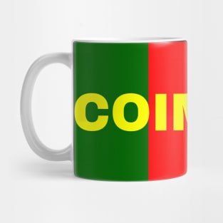 Coimbra City in Portuguese Flag Colors Mug